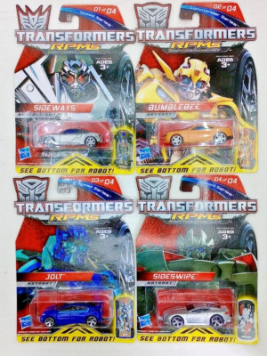 2009  Hasbro Autobot Bumblebee, Jolt, Sideswipe and Sideways Transformer