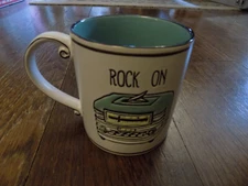 Spectrum Designz Rock On Retro Radio Embossed Ceramic Large Capacity Mug EUC