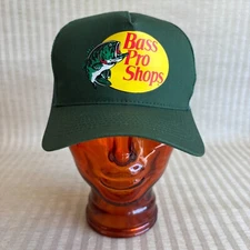 Bass Pro Shops Trucker Hat Mens OSFA Green Mesh Back Snapback Cap
