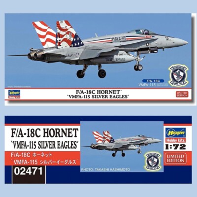 Hasegawa 1/72 F/A-18C Hornet VMFA-115 Silver Eagles model kit New japan