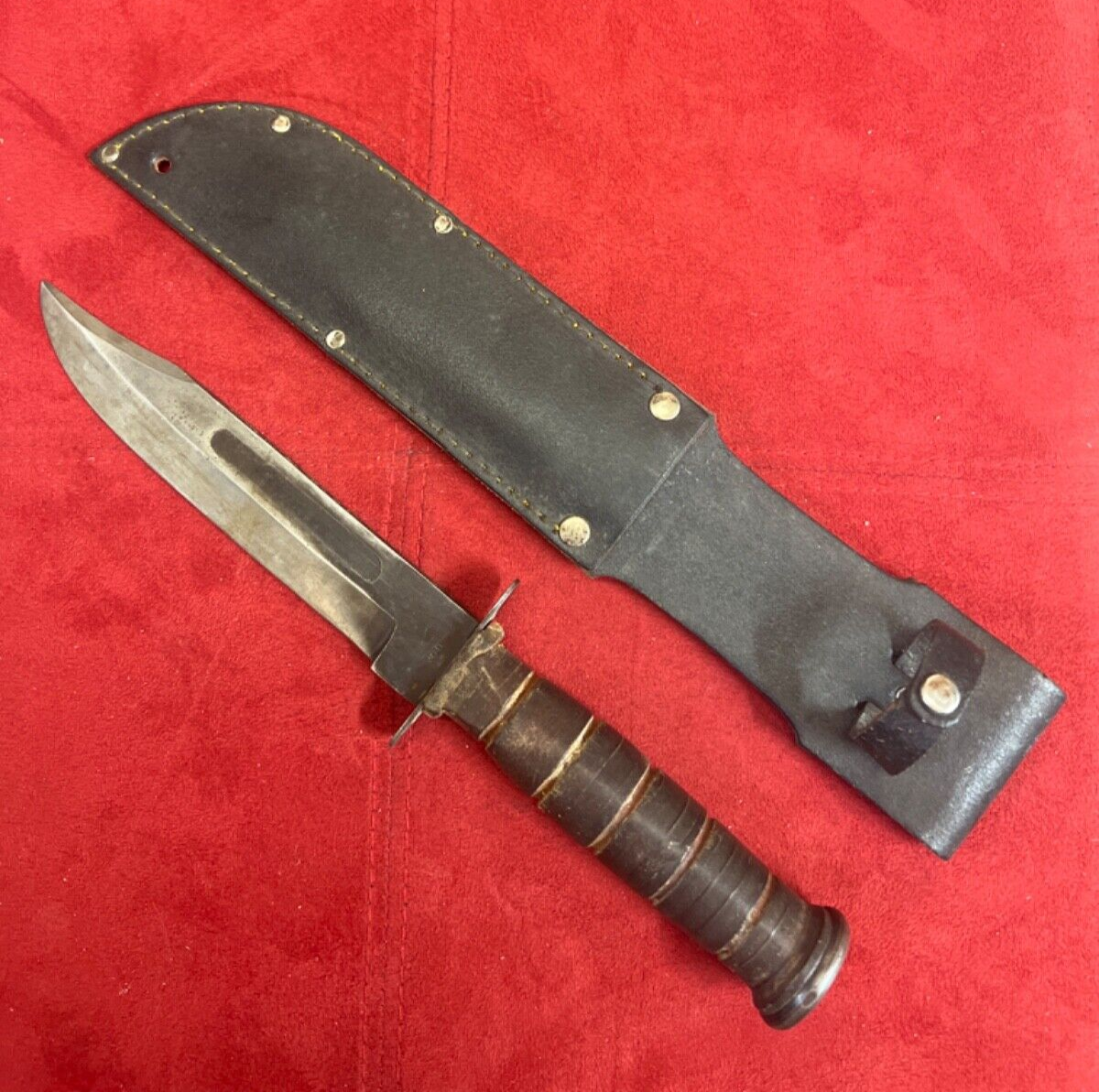 kA-BAR製ナイフ Vintage made in Japan Ka-Bar Kabar Fighting Knife with Sheath | eBay