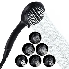 Shower Head With Handheld 9 Functions High Pressure Shower Head Set Black