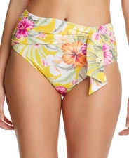 Bleu Rod Beattie CANARY GOLD Paradiso Draped Tie Bikini Bottom, US 8, NWOT