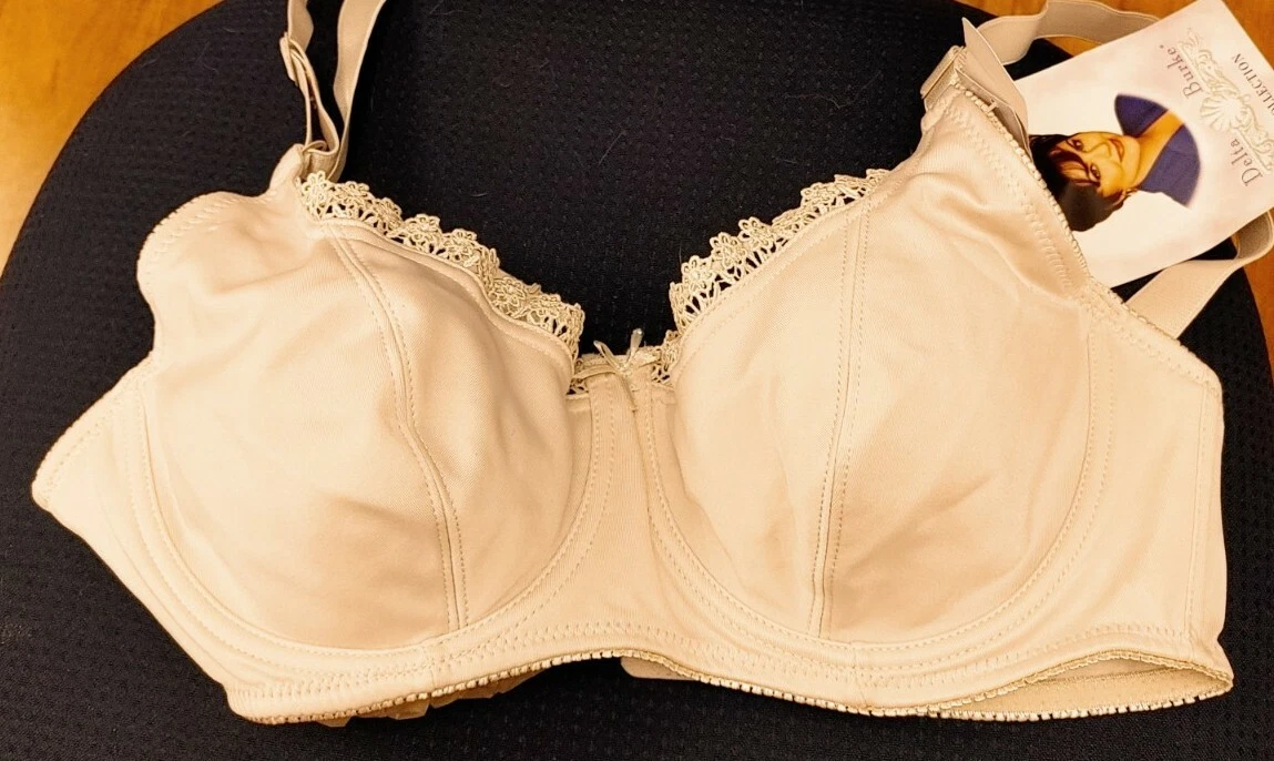 Delta Burke 38D Bra Adjustable Strap Beige Underwire Bra NWT