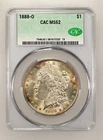 TONER 1888 O MORGAN SILVER DOLLAR $1 CAC MS62 GRADED SLABBED PREMIUM 90% SILVER