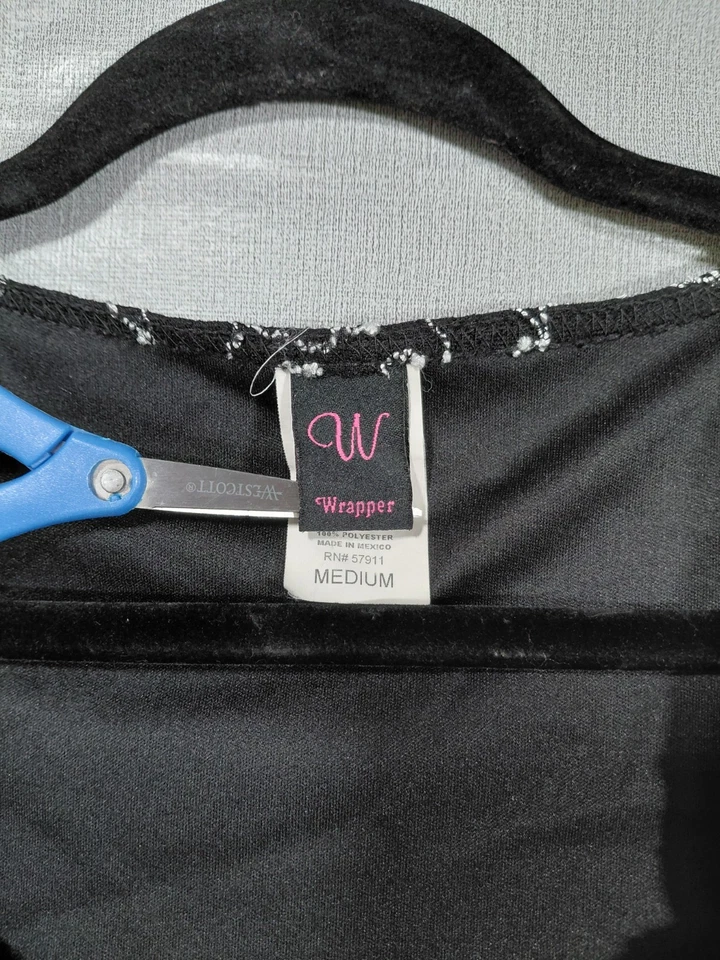 Blusa envolvente vintage Y2K floral mediana caprichosa cuello corazón negra lazo trasero Foto 2 de 4