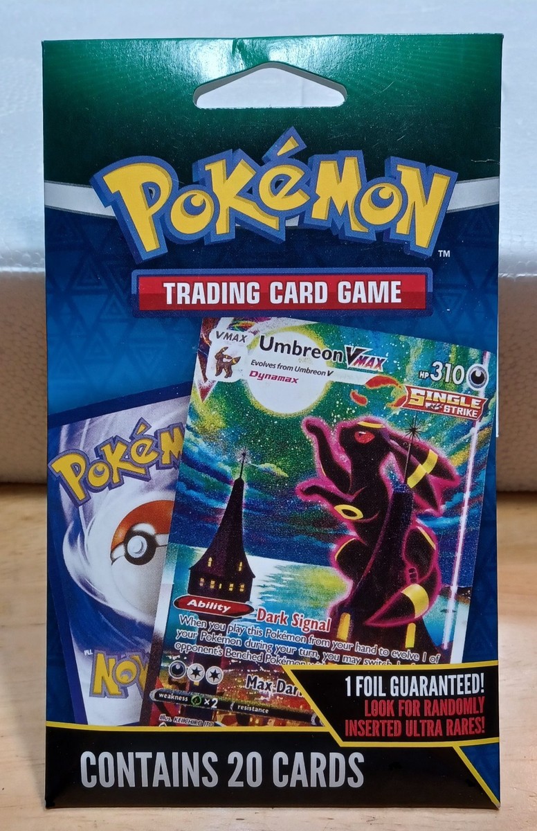 Pokemon TCG Umbreon VMAX 20 Card Pack  Walmart Exclusive Mystery  RepackSealed