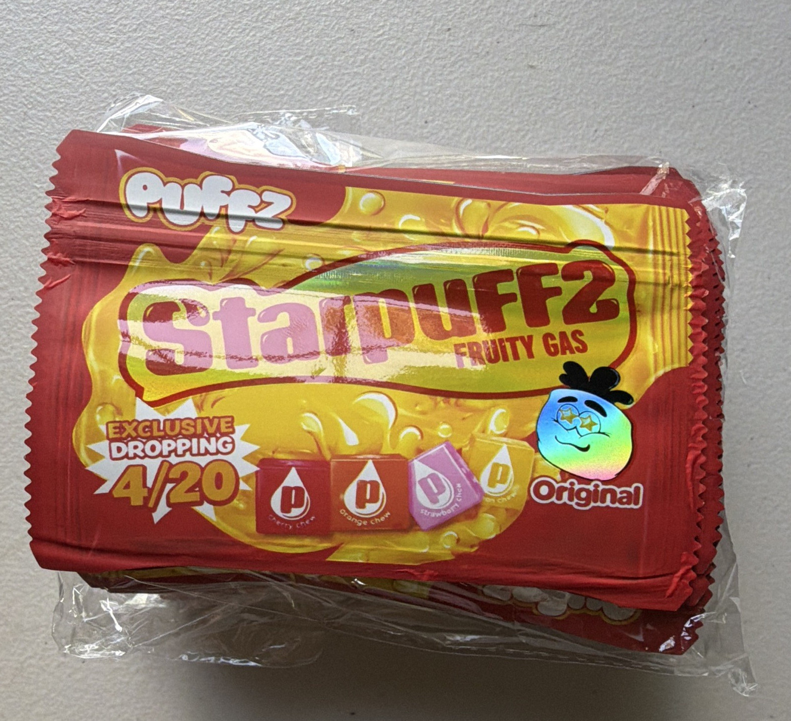 100 piezas - Bolsas cortadas y con forma de alta calidad de 3,5 g diseño Starpuffz aptas para alimentos, de moda
