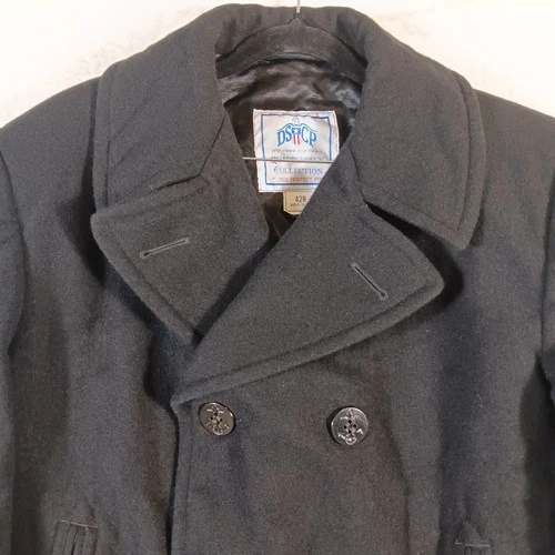 US Navy DSCP Quarterdeck Peacoat  Mens 42R Black 100% Wool Military  image 4