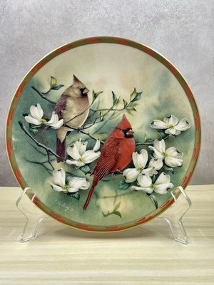 VTG 1993 Lenox Natures Collage Plate  Springs Courtship  Cardinals by C. McClung