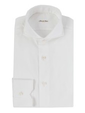 Fiori Di Lusso White Cotton Shirt - Extra Slim - FL1122233