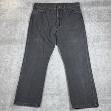 Vintage Wrangler Jeans Men's 40x32 Black Denim Cowboy Cut 13MWZPB USA Made