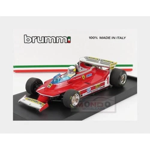 1:43 BRUMM Ferrari F1 312T5 #1 Monaco Gp 1980 Scheckter + Figure R576-CH - Immagine 2 di 2