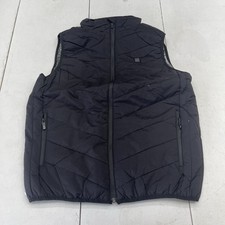 Black Quilted Full Zip Up Heated Sleeveless Vest Women s Size Large New