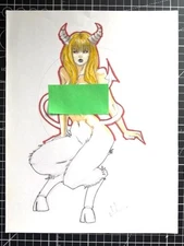 Lot Of 2 Naughty Illyana Rasputin Magik Pencil Pinups Unknown Artist 8.5X11