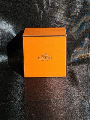 Authentic Hermes Empty Jewelry Box Heavy w/ Velvet Interior