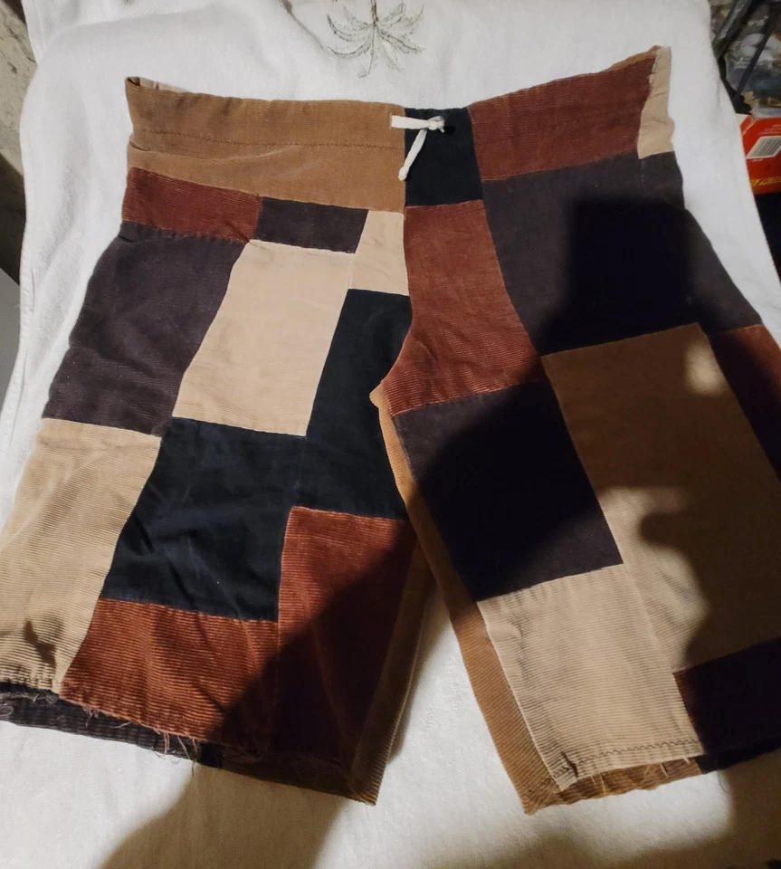 Vintage Handmade Patchwork Shorts  - Image 2 of 3
