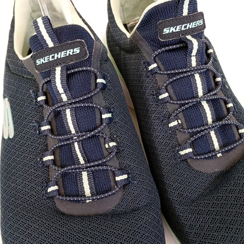 Scarpe da ginnastica donna Skechers blu e acqua slip on memory foam - taglia UK 7 - Foto 11 di 12