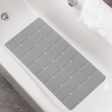 Foldable Non Slip Silicon Bath Mat Bathtub Mat No Suction Cups Shower Mats for T
