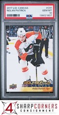 2017 UPPER DECK CANVAS #C91 NOLAN PATRICK RC YOUNG GUNS FLYERS PSA 10