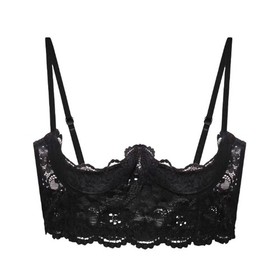 Women's Lace Half Cup Bra Underwired Bra Sexy Open Nipple Sleepwear Lingerie