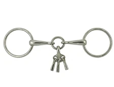 Stainless Steel Loose Ring Snaffle Horse Bit with Keys – Training Mouthing Bit