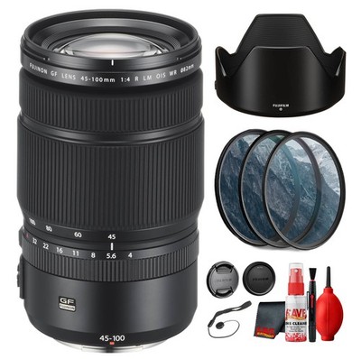 Fujifilm GF 45-100mm f4 R LM OIS WR Zoom Lens Pro Bundle