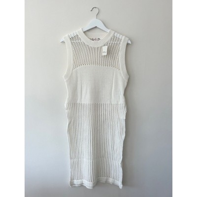 Free People Crochet Poncho Dress One Size Ivory Beach Cover Up Boho RRP £78