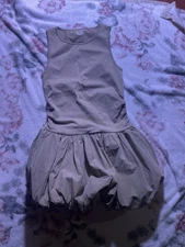 NWT Women’s Compression Puff Bottom Dress Tan Color Size Medium By OQQ