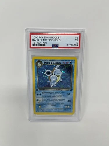 2000 POKEMON TEAM ROCKET IST EDITION #3 DARK BLASTOISE HOLO PSA 5 EX