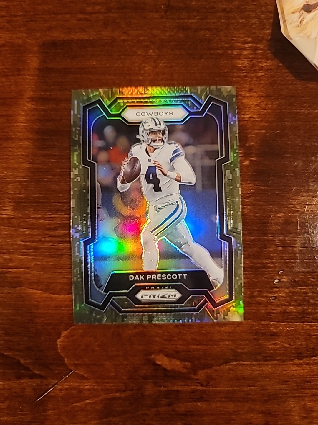 DAK PRESCOTT 7/15 FOREST CAMO PRIZM 2023 PANINI #73 JERSEY # COWBOYS 🔥WOW!
