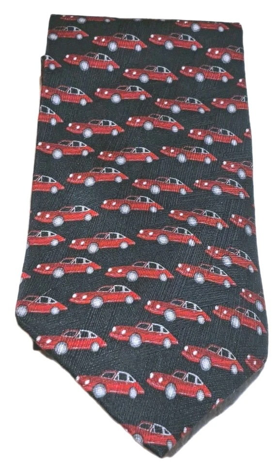 HOMBRE NORDSTROM J.Z.RICHARDS U.S.A. CORBATA SEDA ROJA NEGRA COCHE CLÁSICO RETRO 4"X56" Foto 3 de 4