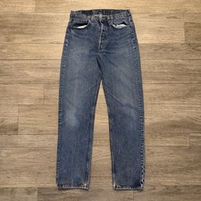 Vintage 80s Levi s 501 Made in USA Jeans Button Fly 29x32 Distressed RARE