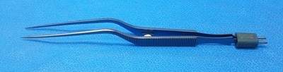 Codman 80-2938 Malis Bipolar Forceps, Bayonet, Straight, Fine Tip, TItanium