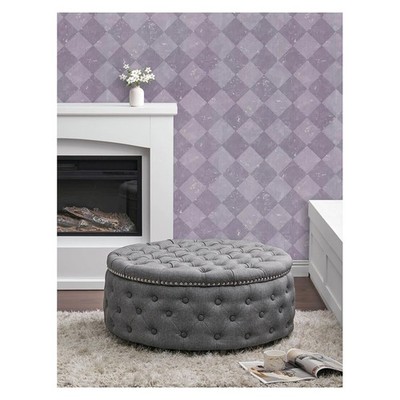 Blau Schiefergrau Distressed Diamant Tapete Harlekin Design Abwaschbar