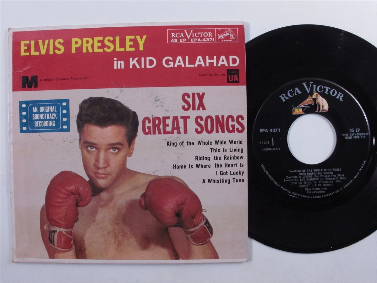 Rock & Roll OST 45 ELVIS PRESLEY Kid Galahad RCA VICTOR VG+ 6-song ep w