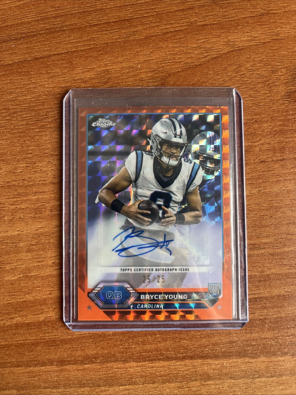 Bryce Young Topps Composite Topps Chrome Autographs #TCABY Orange Geometric