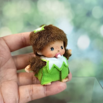 Monchhichi Baby BEBICHHICHI STAR FRUIT 2.5'' Figure Plush Toy Doll Sekiguchi Rare
