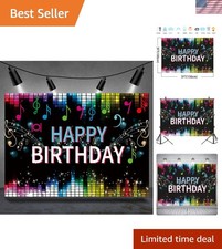 5x3ft Happy Birthday Vinyl Backdrop - Perfect for Kids and Adults Celebrations