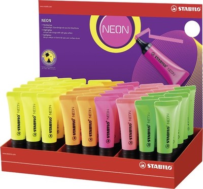 STABILO Textmarker NEON 45er Karton-Display