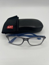 Ray-Ban Eyeglass RB 7047 5769 Transparent Gray/Blue Square Frame 54-17-140 Used