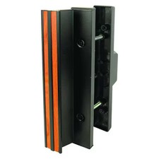 3-15/16 in., Black Diecast, Mortise Style Sliding Patio Door Handle Single