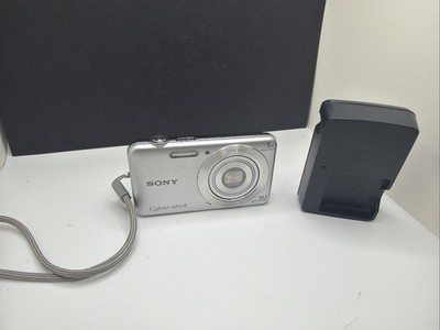 Sony Cyber-Shot DSC-W710 16.1MP Digital Camera 5x Zoom Silver Tested w/ Battery