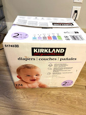 Kirkland Signature Baby Diapers Size 2, 174 Count, 12-18 lbs Unisex