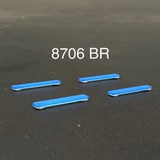 4 Pack 1/87 HO Scale Blue LED Style Long Whelen Lightbar Police Fire 8706