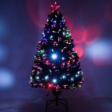 60/90cm Green Fibre Optic Chirstmas Tree with 8mm red/green frosted led bulb