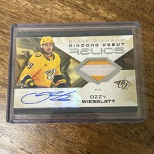 2025-26 Black Diamond Debut Relics #DD-OW Ozzy Wiesblatt AUTO PATCH /49 🏒