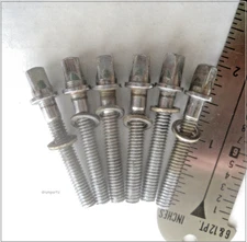 ROGERS - 6 Vtg TOM TENSION RODS - 1.5" Also Fit  Dynasonic Snare Drum