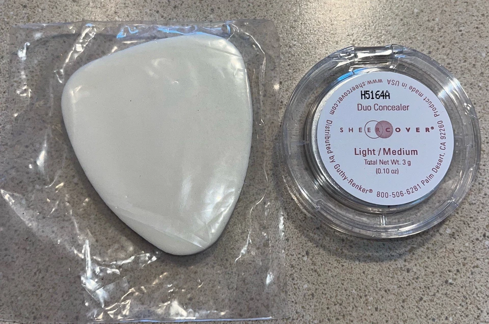 Capa transparente dupla corretivo 3 g LUZ/MÉDIO tamanho completo compacto - Imagem 2 de 2