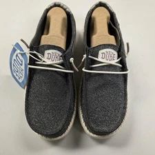 Hey Dude Women's Wendy Metallic Sparkle Charcoal NIB! 2025